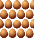 Chicken egg brown with spots symmetrically located Royalty Free Stock Photo