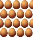 Chicken egg brown with spots symmetrically located Royalty Free Stock Photo