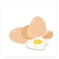 Chicken egg icon logo vector illustration