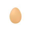 Chicken egg icon, vector brown single realistic symbol isolated Royalty Free Stock Photo