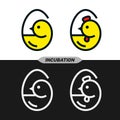 Chicken egg iconic design