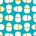 Chicken in egg pattern seamless. Baby cloth texture