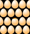 Chicken egg a white symmetrically Seamless pattern Royalty Free Stock Photo
