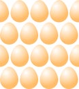 Chicken egg a white symmetrically Seamless pattern Royalty Free Stock Photo