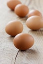 Chicken eggs in rustic style