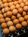 Chicken eggs stored at street market