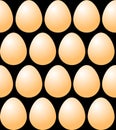 Chicken egg a white symmetrically Seamless pattern Royalty Free Stock Photo