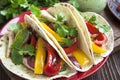 Chicken fajitas with vegetables