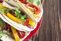 Chicken fajitas with vegetables