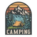 Outdoor camping logo design template Royalty Free Stock Photo