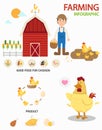 Chicken farm infographics,illustration