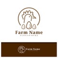 Chicken Farm logo design vector, Creative Chicken Farm logo concepts template illustration Royalty Free Stock Photo