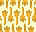 Chicken feet pattern seamless. ingredient for making potion background. Witch accessory texture Royalty Free Stock Photo