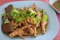 Chicken feet soup herbs bring along a spicy dip