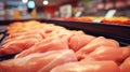 Chicken filet in a grocery store - food photography