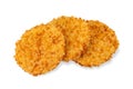 Chicken fillet breaded burgers isolated Royalty Free Stock Photo