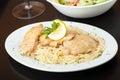 Chicken Francaise with Pasta