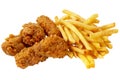 Chicken and French fries Royalty Free Stock Photo