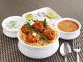 Hyderabad Deccan cuisine Chicken fried biryani Royalty Free Stock Photo