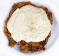 Chicken Fried Steak on White Plate in Texas Cafe Royalty Free Stock Photo