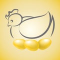 Chicken with golden eggs