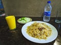 Chicken Gosht Biryani with badam from India Royalty Free Stock Photo