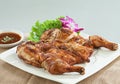 Chicken grilled Thai food style isolated Royalty Free Stock Photo