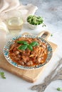 Chicken hearts in a tomato sauce