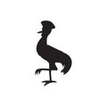 Chicken Icon In Flat Style Vector Icon. Silhouettes of Black Rooster Vector Illustration Royalty Free Stock Photo