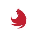 chicken illustration icon vector design