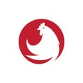 chicken illustration icon vector design