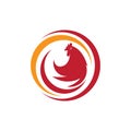 chicken illustration icon vector design