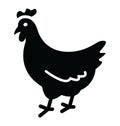 Chicken Isolated Vector Icon which can easily modify or edit