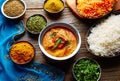 Chicken Jalfrazy indian food recipe and spices Royalty Free Stock Photo