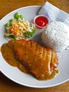 Chicken Katsu Steak and Rice