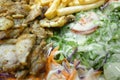 Chicken kebab plate Royalty Free Stock Photo