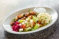 Chicken Kebab Plate Royalty Free Stock Photo