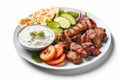 Chicken kebab Shawarma Plate 1696416857946 1 Royalty Free Stock Photo