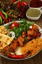 Chicken kebab on skewer Royalty Free Stock Photo