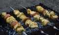 Chicken kebabs barbecues