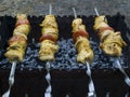 Chicken kebabs barbecues