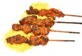 Chicken Kebabs With Rice Royalty Free Stock Photo