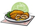 Chicken kiev cutlet Royalty Free Stock Photo