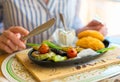 Chicken Kiev with fried vegetables. Royalty Free Stock Photo