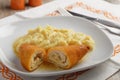 Chicken Kiev with mashed potato Royalty Free Stock Photo