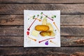 Chicken Kiev with mashed potato on a white plate. Royalty Free Stock Photo