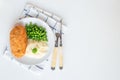 Chicken Kiev, ukrainian cuisine. Chicken cutlets in bread crumbs Royalty Free Stock Photo