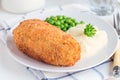 Chicken Kiev, ukrainian cuisine. Chicken cutlets in bread crumbs Royalty Free Stock Photo