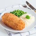 Chicken Kiev, ukrainian cuisine. Chicken cutlets in bread crumbs Royalty Free Stock Photo