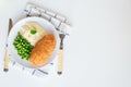 Chicken Kiev, ukrainian cuisine. Chicken cutlets in bread crumbs Royalty Free Stock Photo